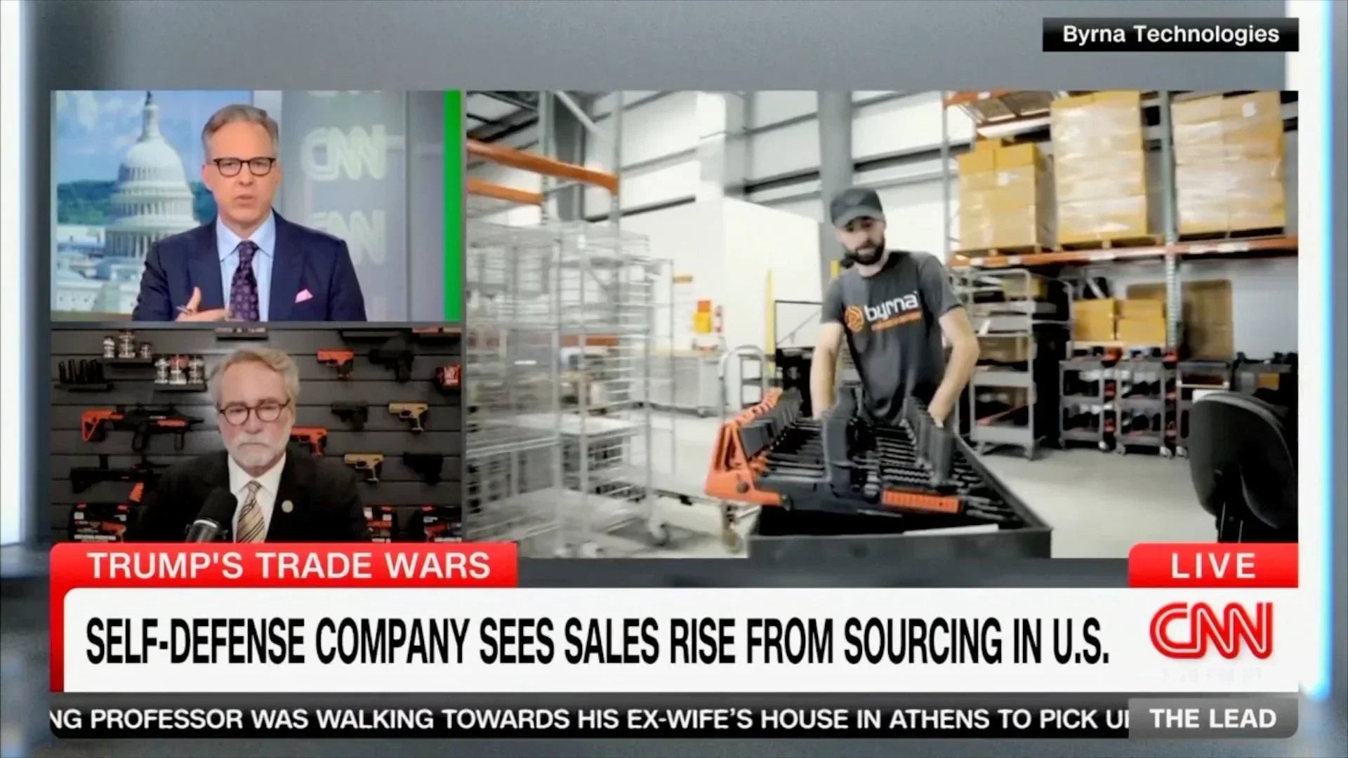 CNN w/ Jake Tapper: Byrna Is Bringing Nearly All Sourcing and Manufacturing Back To North America